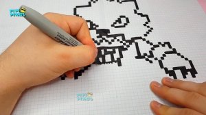 ЛЕОН ОБОРОТЕНЬ из ИГРЫ BRAWL STARS -PIXEL ART - РИСУНКИ ПО КЛЕТОЧКАМ WEREWOLF LEON
