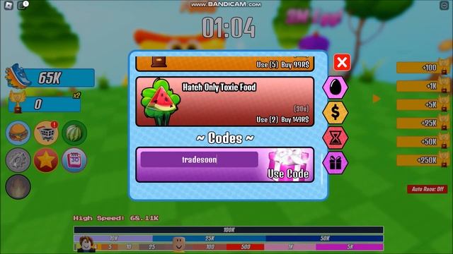 *ALL CODES WORK* FREE GAMEPASS 1 ONLY [FREE PASS+x10!] Fat Race Clicker! ROBLOX | December 20, 2022 смотреть онлайн