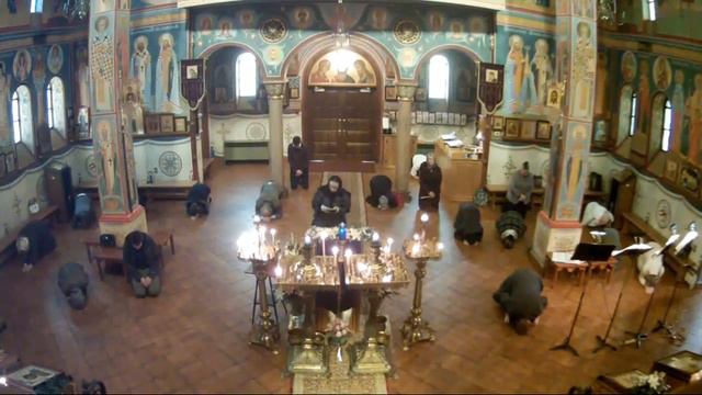 2017.04.10. Great Monday. Liturgy of the Pre-sanctified Gifts (in English and Church-Slavonic) смотреть онлайн