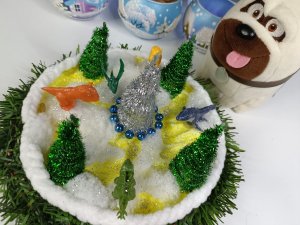 Новогоднее украшение в детскую, светится в темноте, хэндмэйд