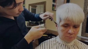 Полубокс женская стрижка. A film by BARBERKHAN.