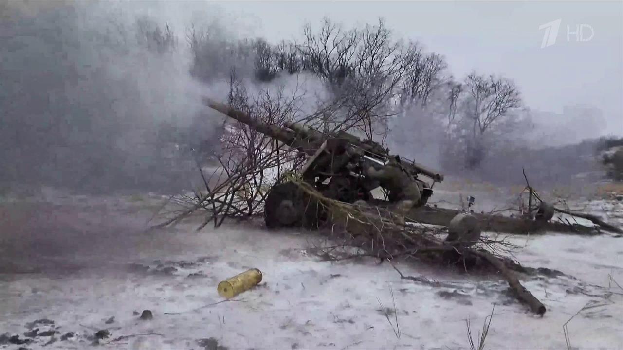 Россия 16 января. Военная спецоперация. Попадание украинской артиллерии по войскам.