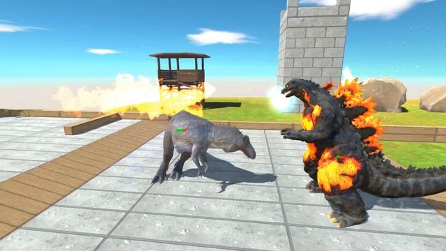 Evolution Of Godzilla's Atomic Battle VS Dinosaurs and Monster - Animal Revolt Battle Simulator смотреть онлайн