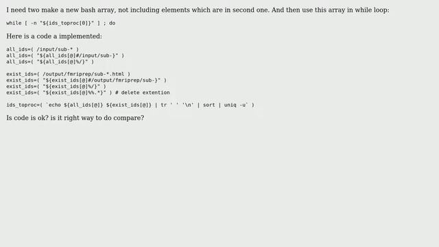 Unix & Linux: Compare between two bash arrays inside docker смотреть онлайн
