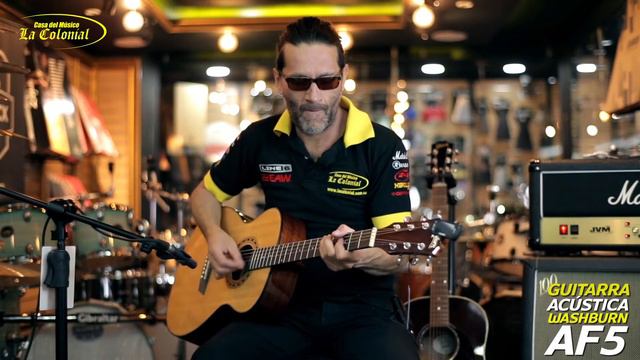 Guitarra Acústica Washburn AF5 - La Colonial смотреть онлайн