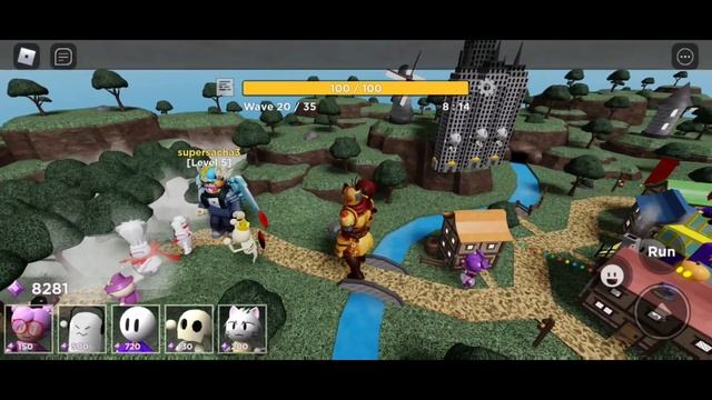 Tower Heroes , Играю с подписчиком 1 карта Castle Town roblox роблокс, товер хироуз 2021 смотреть онлайн