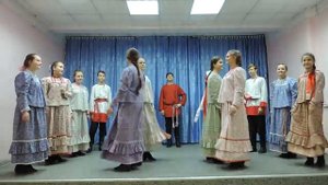 Русская народная песня Я на печке молотила