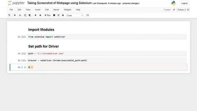 7. Taking Screenshot of Webpage using Selenium | Web Scraping Tutorial | Python