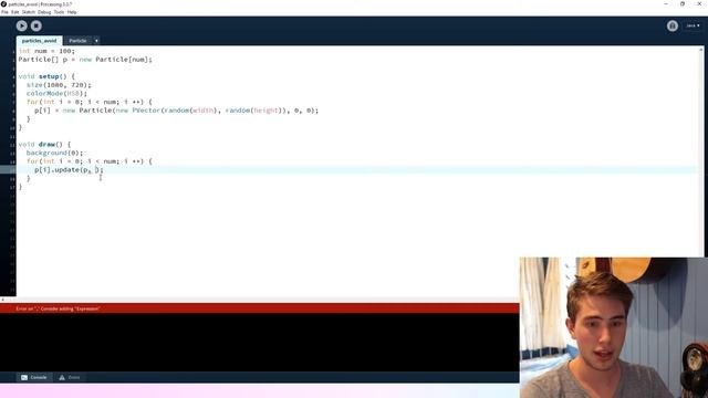 Repelling Particles in Java + Processing смотреть онлайн