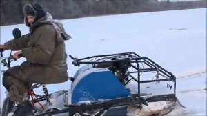 Мотобуксировщик Pomor-L 500 К13 с лыжным модулем и реверсом