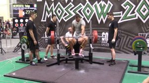 Медведева Юлия жим лежа в многослойной софт экипировке 232,5 кг