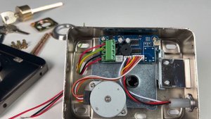 Электромоторный всепогодный замок с ручкой-шайбой Ps-Link PS-EMTL-SS