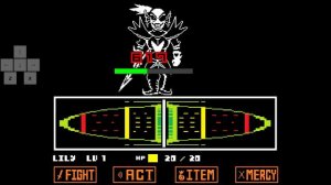 UnderTale Undyne the undying NO HIT WITH A STICK AT LV1