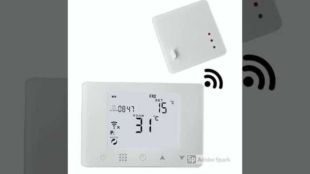 HY09RF wireless thermostat with wifi alexa, tuya, google assitant, IFTTT for electrical heating смотреть онлайн