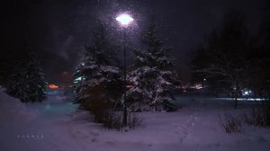 3 Hours of Dark Snowfall Night Walks in Finland - Slow TV 4K
