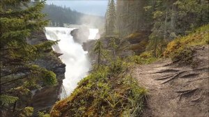 Канадские Скалистые горы  Водопад Атабаска