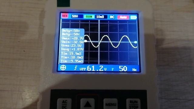 От 31.10.2022 БЕГЛАЯ ПРОВЕРКА ОСЦИЛЛОГРАФА FNIRSI DSO PRO С ЩУПОМ 1 К 100.