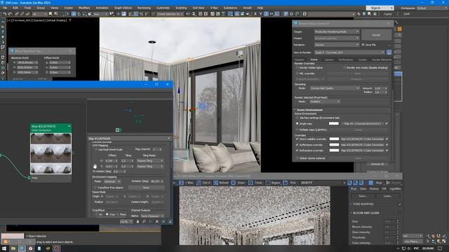 Фон за окном d 3DsMax + Corona Render Способ 2