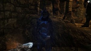 Skyrim gameplay: dark-elf, Khajiit, lizard and Orc-female