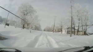 Езда по глубокому снегу на ВАЗ 2109