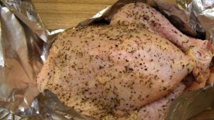 Цыпленок в фольге в духовке