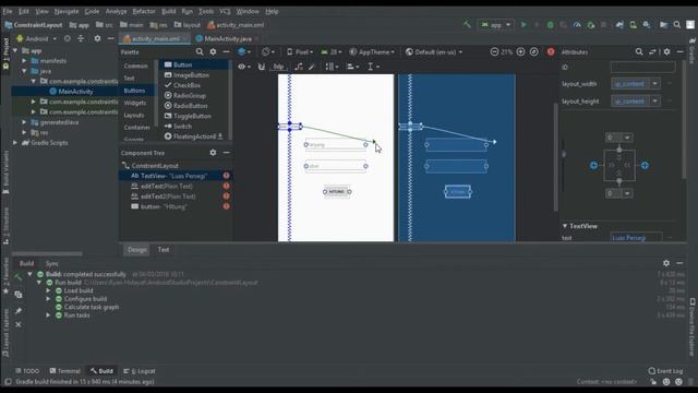 Tutorial Android Studio : Desain Constraint Layout смотреть онлайн