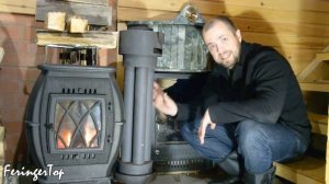 КАК ОСТУДИТЬ ДЫМовые газы после печи если высота парной небольшая? Укороченный дымоход экономайзер!