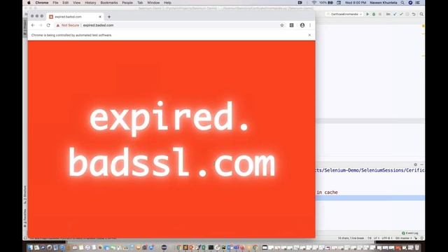 How to handle certificate error using Selenium - Python - Part 14