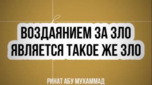 Воздаянием за зло является такое же зло || Ринат Абу Мухаммад