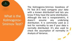 Kolmogorov-Smirnov Test | Goodness-of-fit Test | Non-Parametric Test | (K S) Test