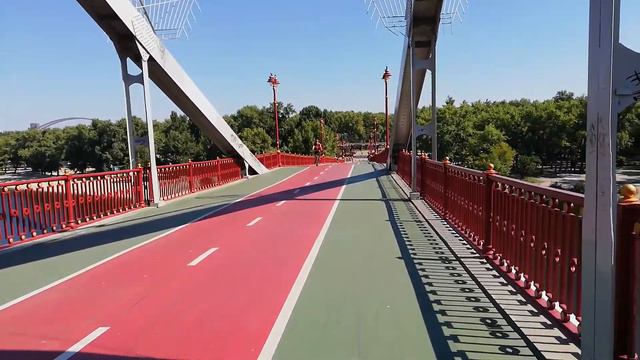 Пешеходный мост | Мост на Труханов остров | Река Днепр в Киевеб