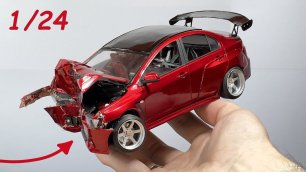 Как сделать реалистичные повреждения кузова на масштабной модели, имитация аварии