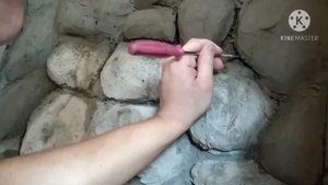 оформление и ремонт  печки  на дровах,декоративная  штукатурка  из  арт бетона.  Пергачёв Василий