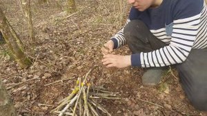 Как развести костёр с 1 спички...