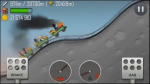 Android Game. Hiil Climb Racing. Как проехать 20459 м и более