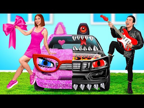 Розовая машина vs Черная машина Челлендж _ Смешные cитуации от TeenDO Challenge