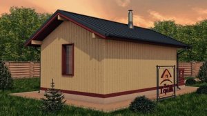 Проект 159-К | Одноэтажный каркасный дом 4 на 8 м.
