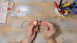 Делаем лицо для Бабы Яги. Ватная игрушка.