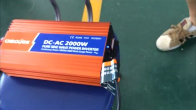 CNBOU 2000W pure sine wave inverter  drive 1100W air compressor. смотреть онлайн
