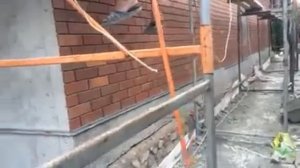 Штукатурка стен фасада и клинкерная плитка