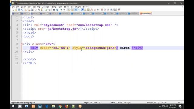 Bootstrap class 1 on 18 03 2019 смотреть онлайн