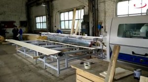 Как работает четырехсторонний продольно-фрезерный станок QUADRO 723 AS на производстве. Демонстраци