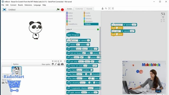 #08 MBot - управление двигателями