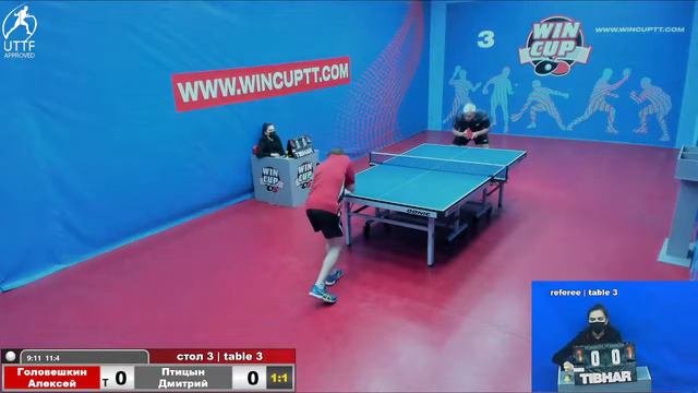 Головешкин Алексей 1-3 Птицын Дмитрий Турнир Восток 3 WINCUP 16.12.21 ПрямаяТрансляция Зал3
