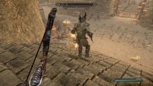 Скайрим. Напарник Телдрин Серо VS стража Вороней Скалы. Сложность Легенда