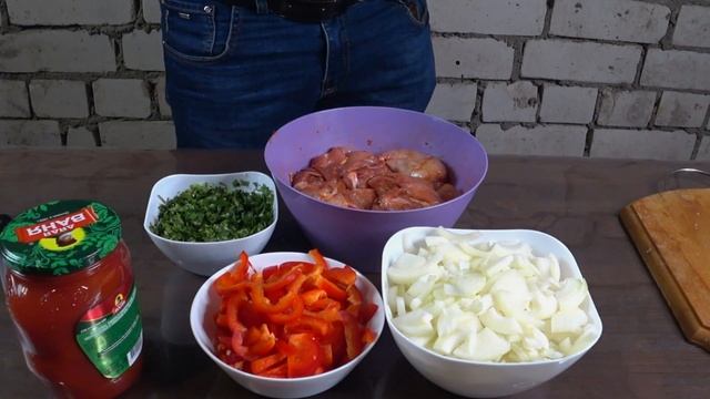 Чахохбили с курицей. ОСТРО, ТОМАТНО, ПРЯНО.