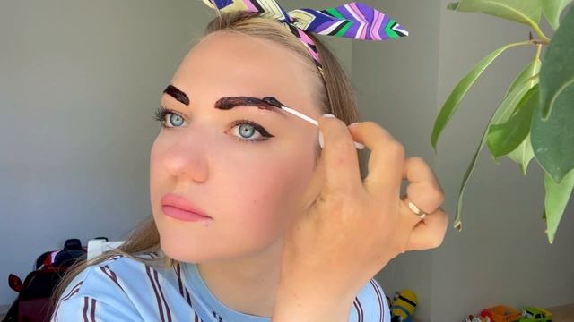 БРОВИ КАК ИЗ САЛОНА-ЛЕГКО !Как покрасить брови дома краской или хной ASMR