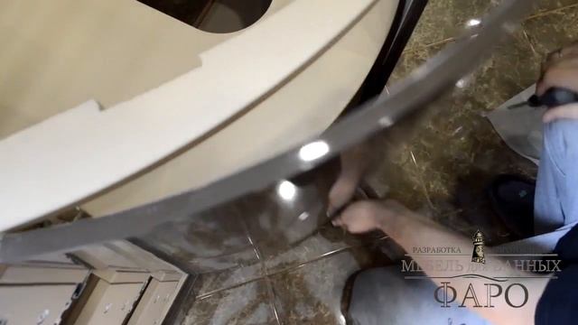 Установка мебели для ванной комнаты с подключением сантехники и светильника. смотреть онлайн