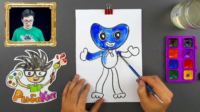 Сочный АРБУЗ рисуем ? РыбаКит папа рисует смотреть онлайн