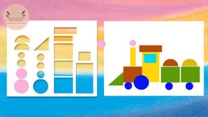 Аппликация из геометрических фигур для развивающих занятий с детьми. applique of geometric shapes